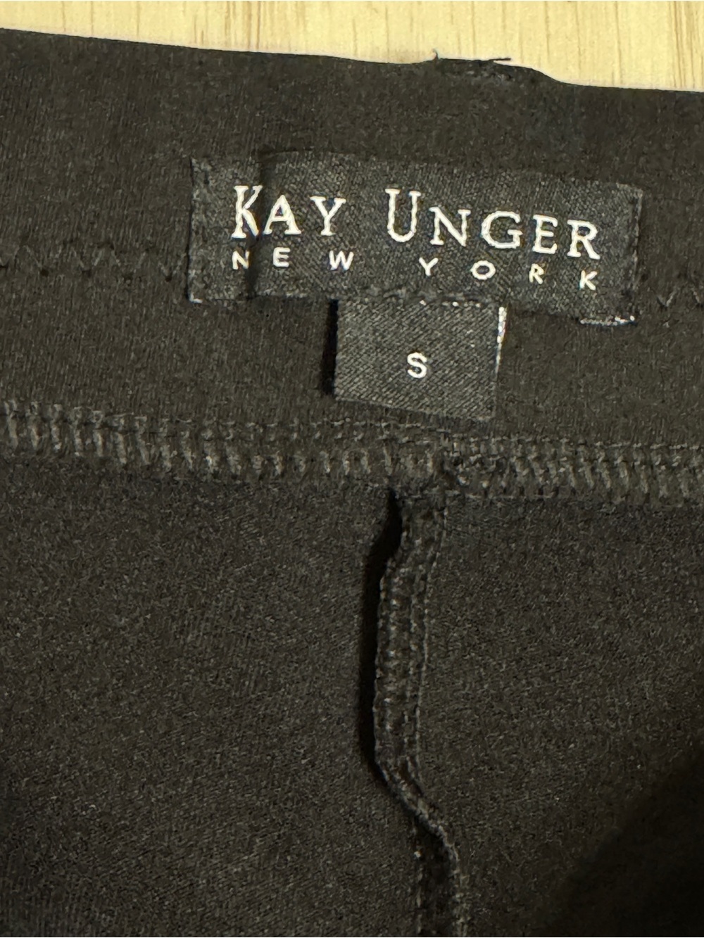 Kay Unger Black Stretch pull on pants high rise waist small s - Picture 2 of 4